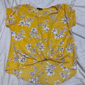 West Kei Yellow Floral Blouse
